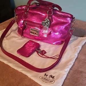 COACH POPPY pink sequin set